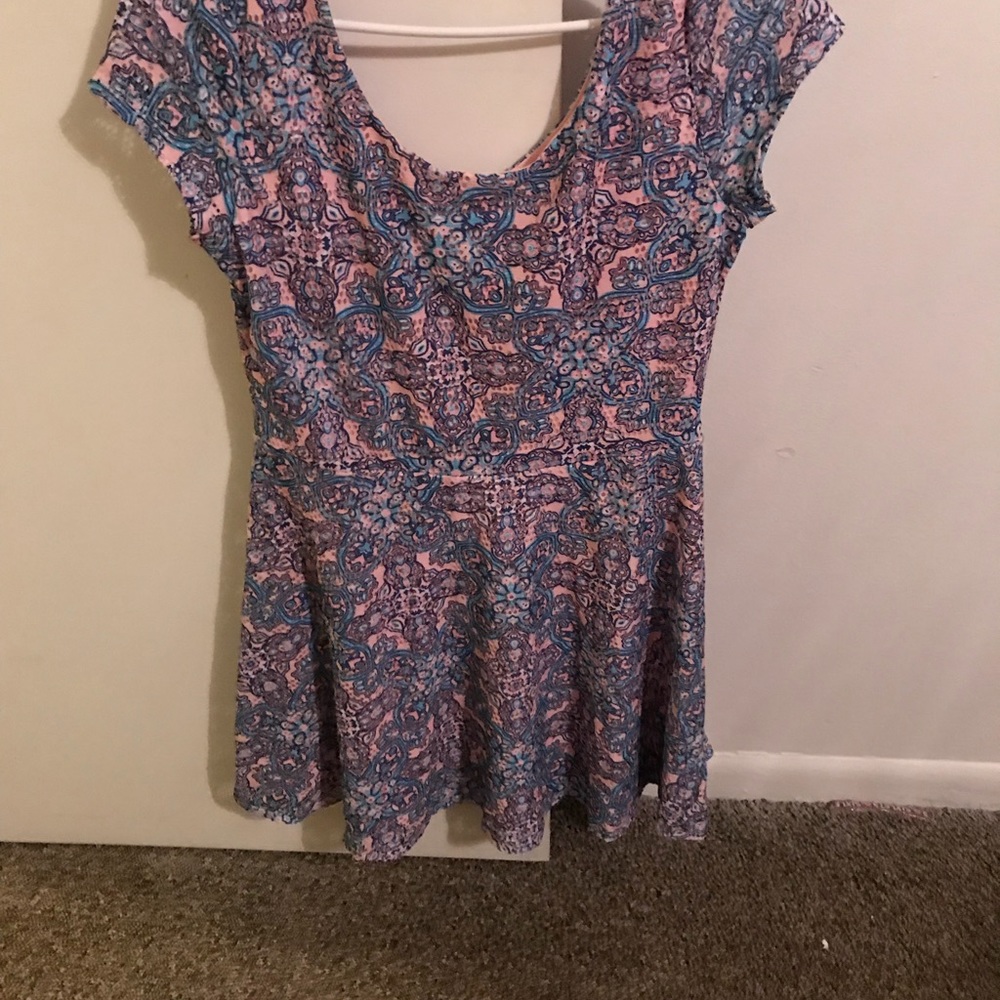Derek Heart pink and blue dress
